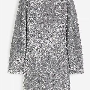 H&M Silver Sequin Dress